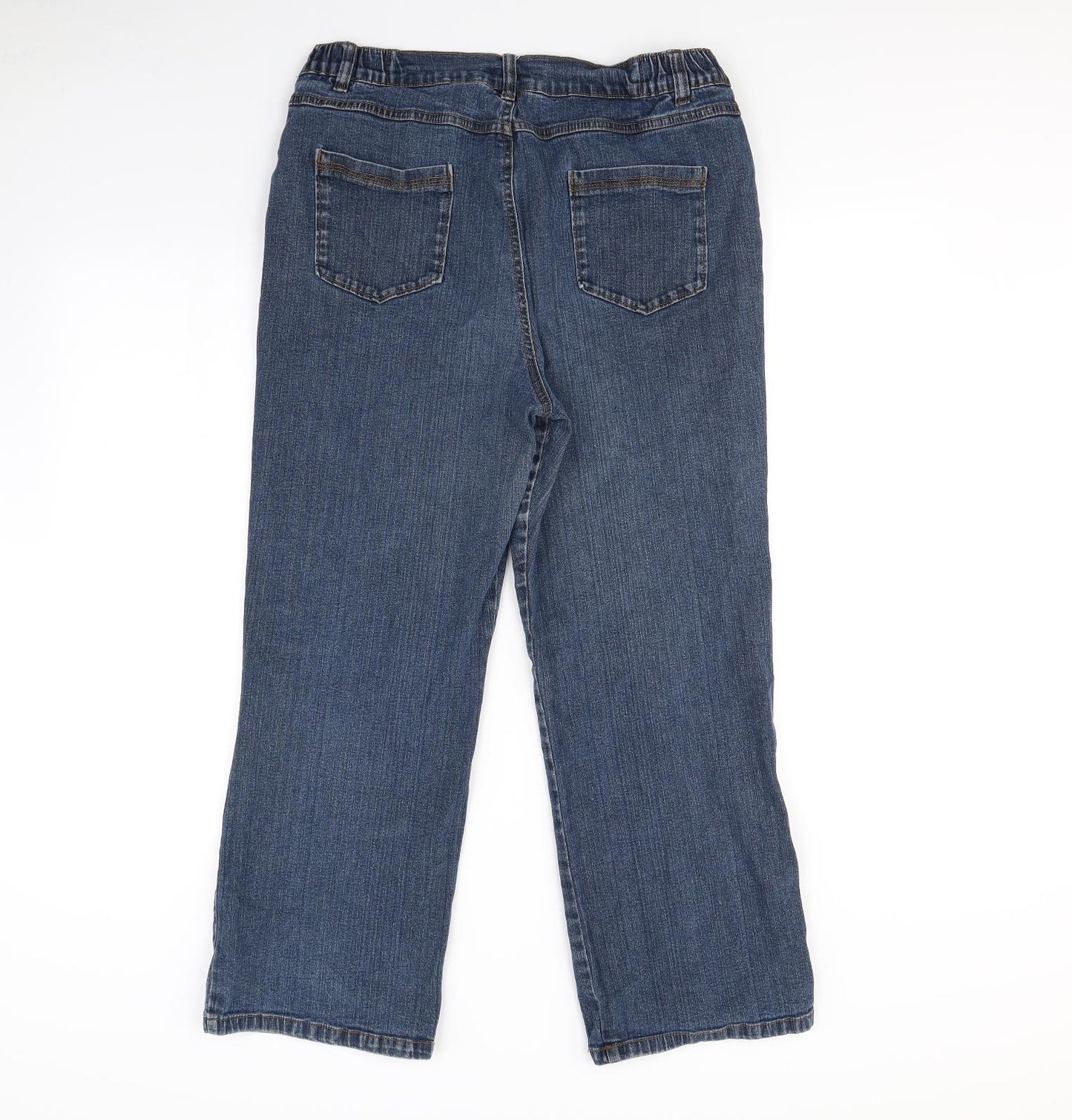 m&s Womens Blue   Straight Jeans Size 16 L30 in