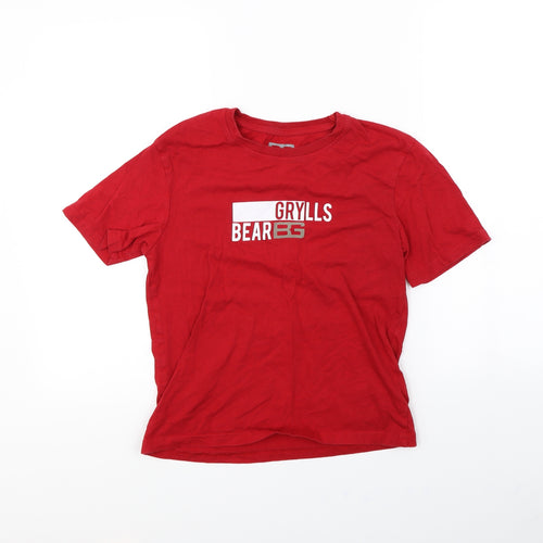 Craghoppers Boys Red   Basic T-Shirt Size 13 Years  - Bear Grylls