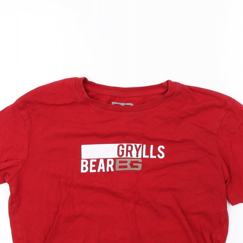 Craghoppers Boys Red   Basic T-Shirt Size 13 Years  - Bear Grylls