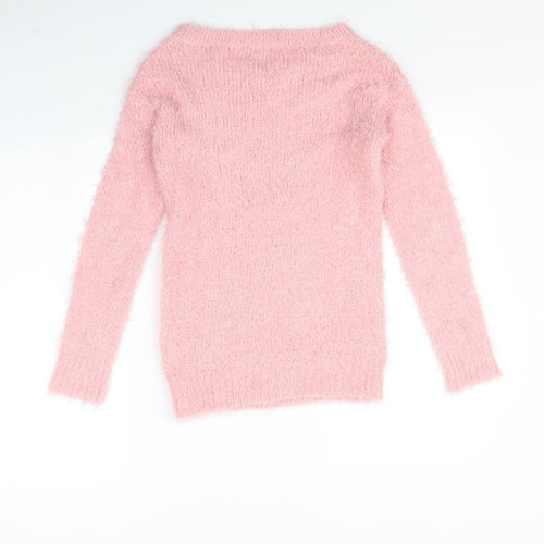 Lottie Loves Womens Pink   Pullover Jumper Size XS