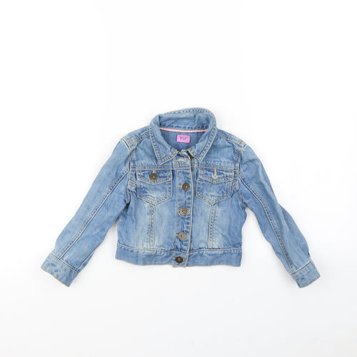 Preworn Girls Blue   Jacket  Size 2 Years