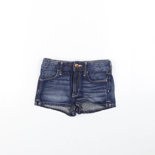 Preworn Girls Blue   Cut-Off Shorts Size 4 Years