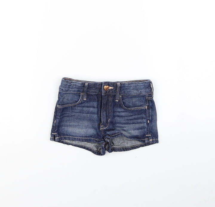 Preworn Girls Blue Cut-Off Shorts Size 4 Years