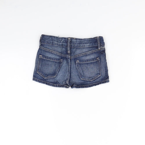 Preworn Girls Blue   Cut-Off Shorts Size 4 Years