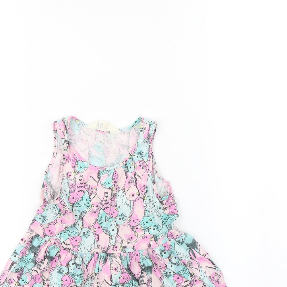 H&M Girls Multicoloured Spotted  Fit & Flare  Size 3 Years  - Bird