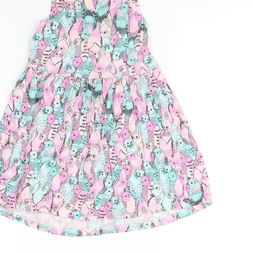 H&M Girls Multicoloured Spotted  Fit & Flare  Size 3 Years  - Bird
