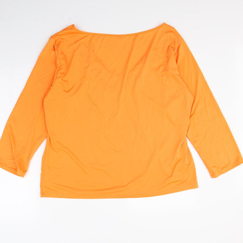 Preworn Womens Orange   Basic T-Shirt Size XL  - van