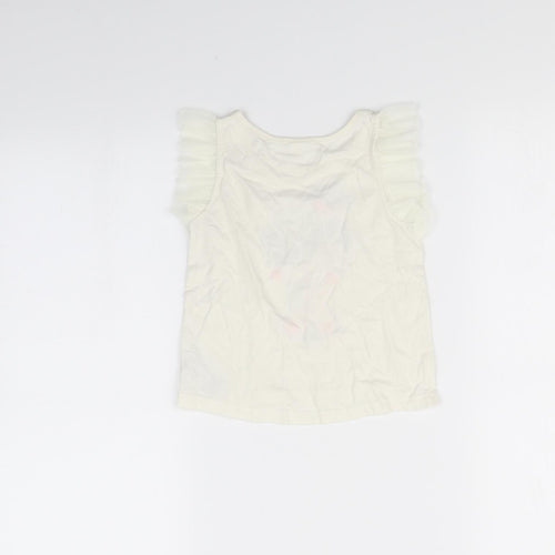 Gap Girls White   Basic T-Shirt Size 3 Years
