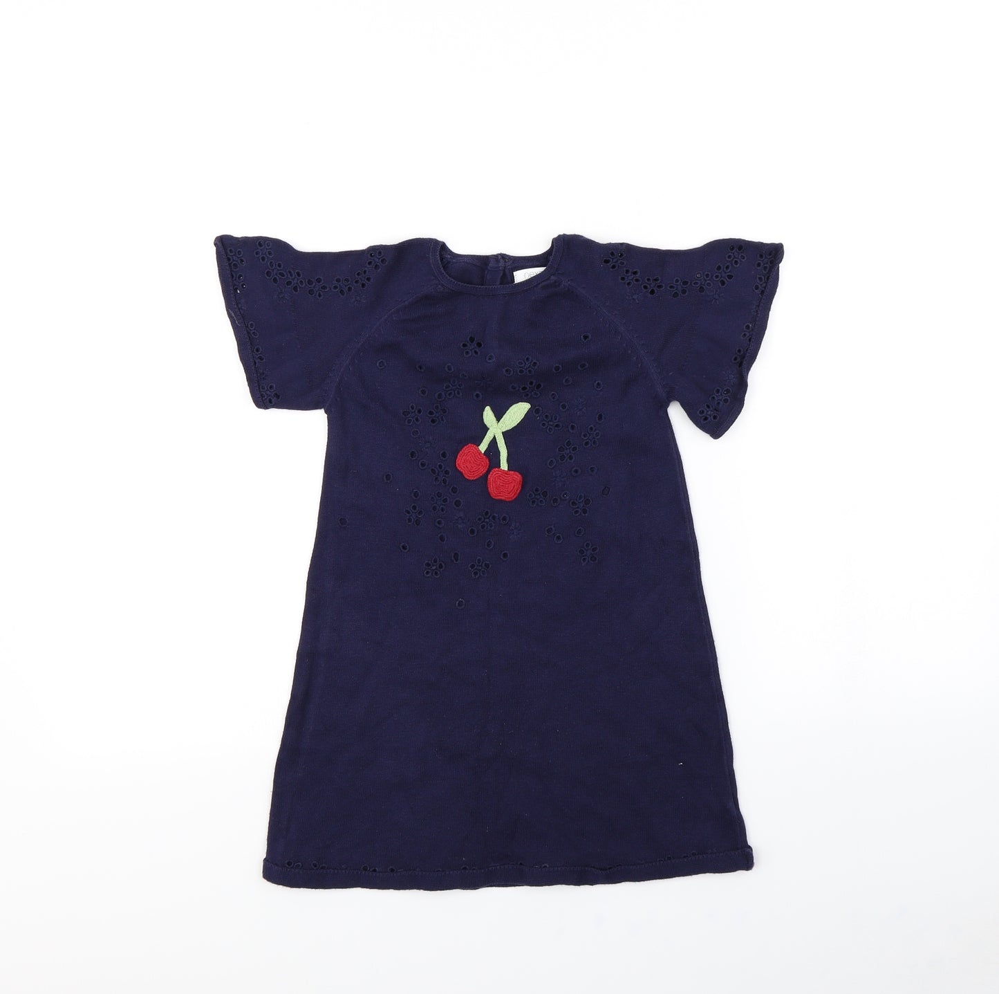 NEXT Girls Blue   Jumper Dress  Size 4 Years  - Cherry