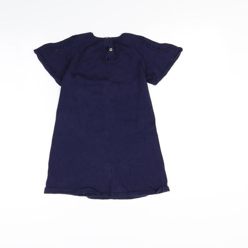 NEXT Girls Blue   Jumper Dress  Size 4 Years  - Cherry