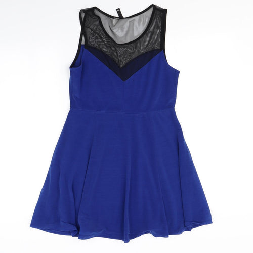 H&M Womens Blue   Fit & Flare  Size M