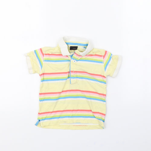 NEXT Baby Yellow Striped  Basic Polo Size 12 Months