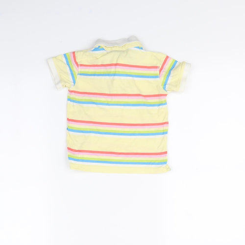 NEXT Baby Yellow Striped  Basic Polo Size 12 Months