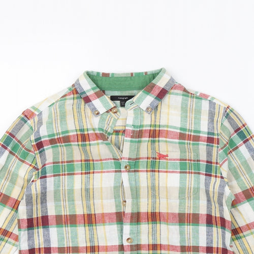 Autograph Boys Multicoloured Check  Basic Button-Up Size 11 Years