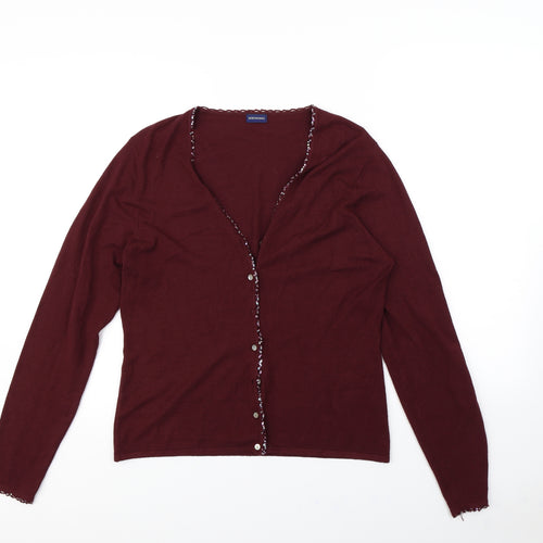 Debenhams Womens Red   Cardigan Jumper Size 16