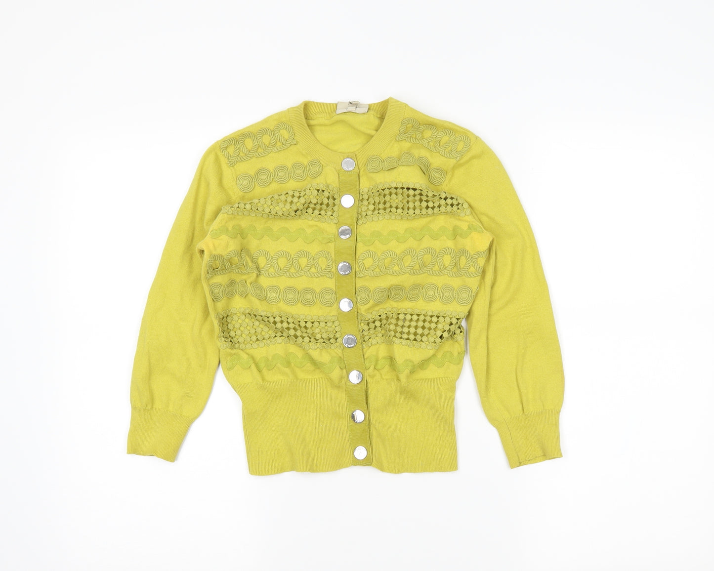 Karen Millen Womens Yellow   Cardigan Jumper Size S