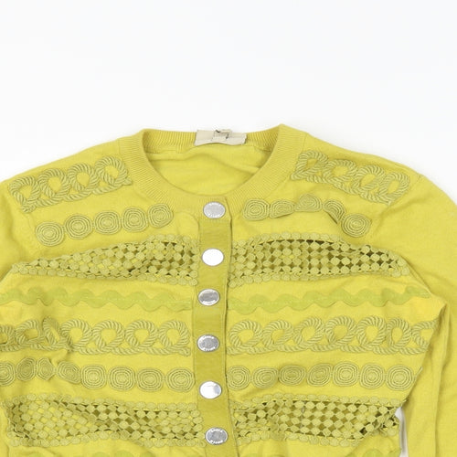 Karen Millen Womens Yellow   Cardigan Jumper Size S