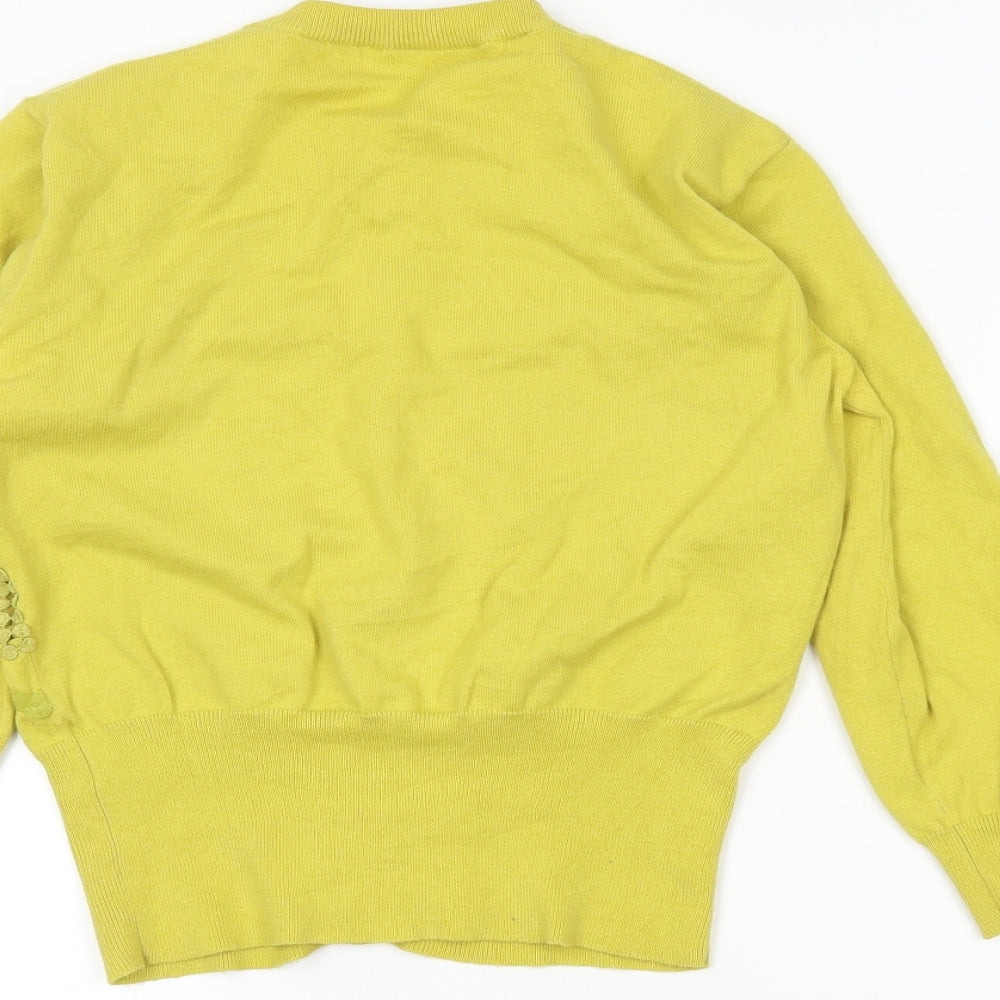 Karen Millen Womens Yellow   Cardigan Jumper Size S