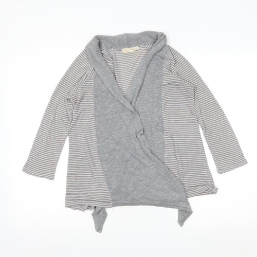 Pins & Needles Womens Grey Striped  Wrap Jumper Size S