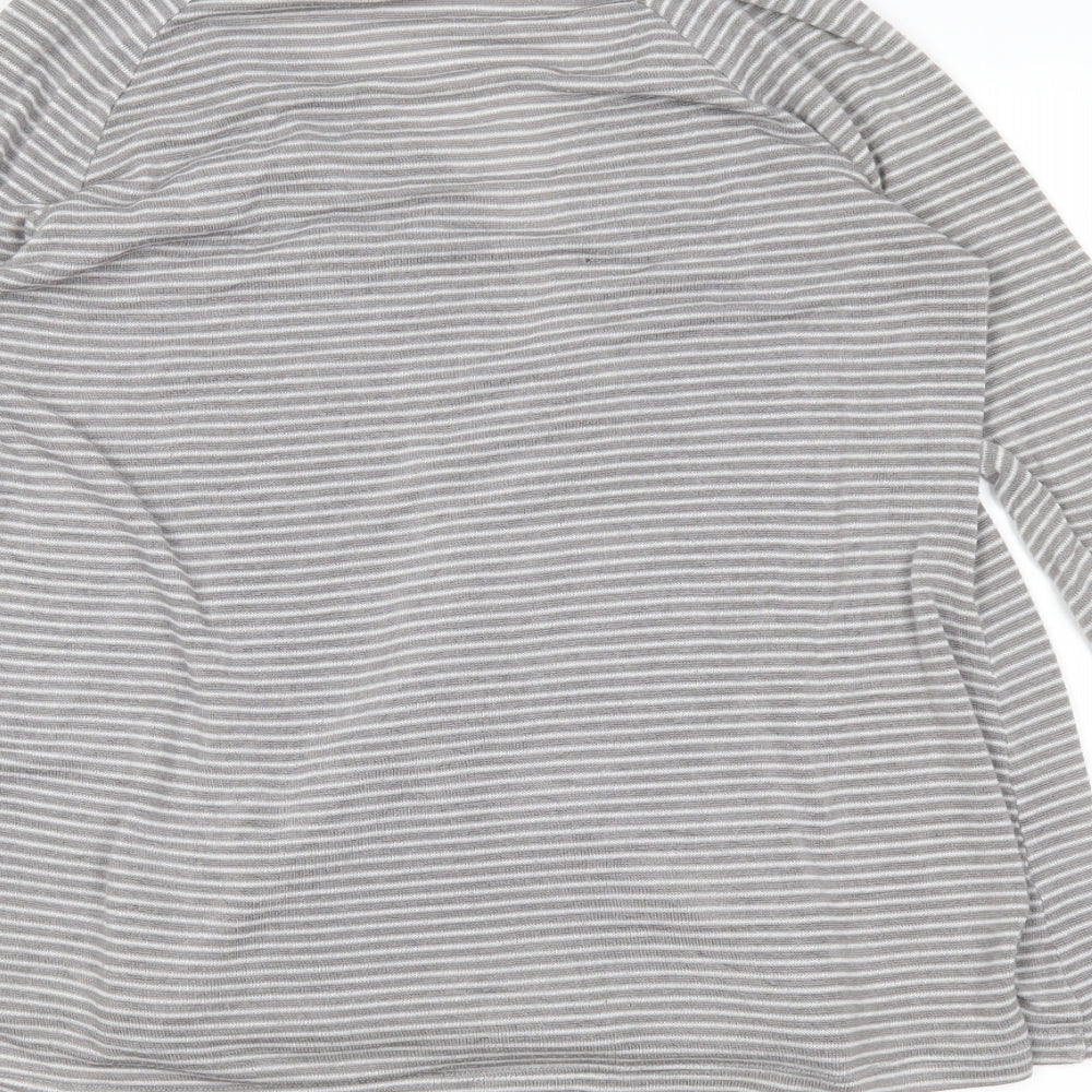 Pins & Needles Womens Grey Striped  Wrap Jumper Size S