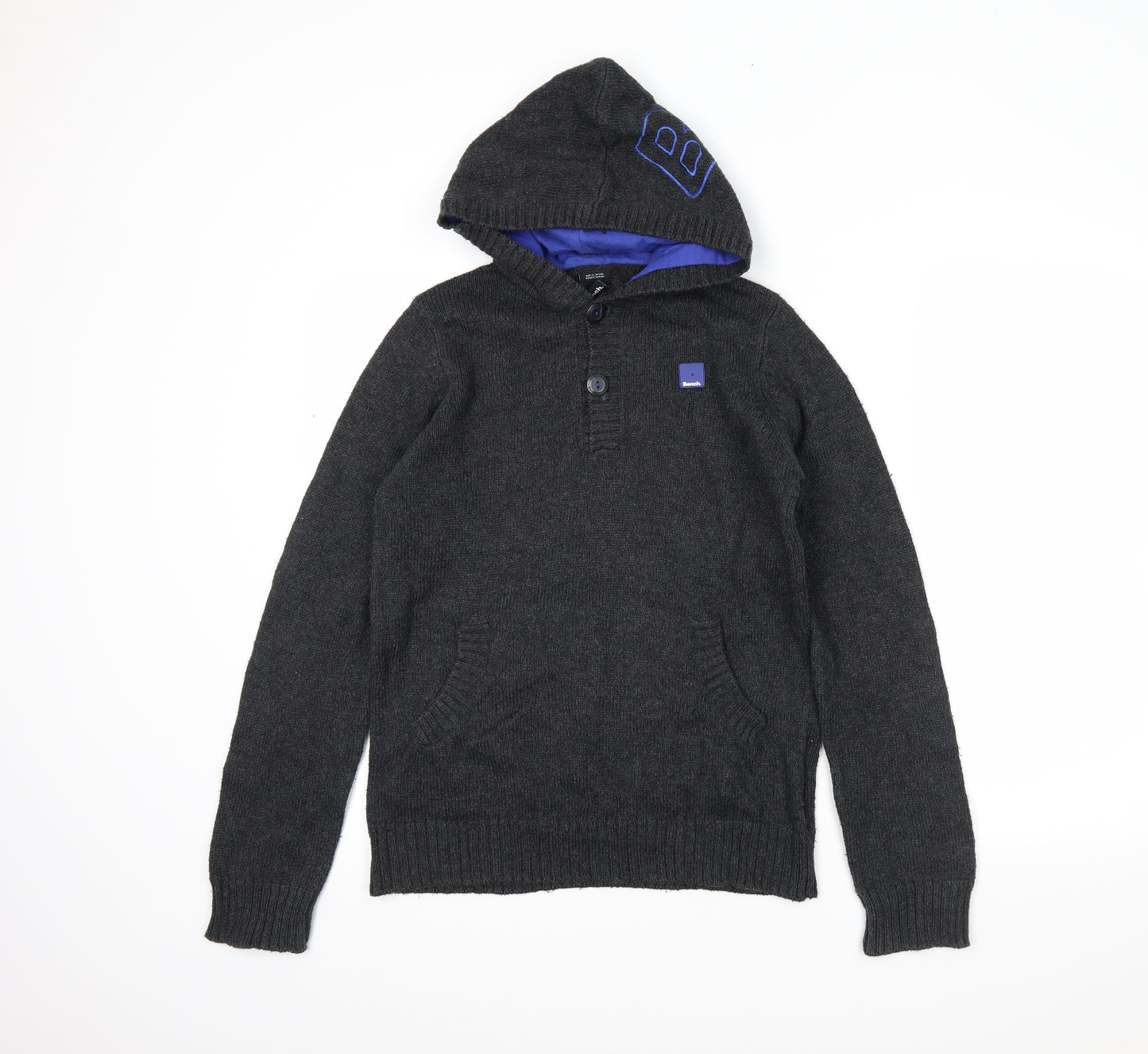 Bench Boys Grey   Full Zip Hoodie Size 13-14 Years