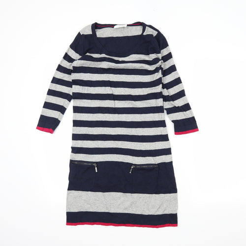 Autograph Womens Blue Striped  Pullover Jumper Size 8