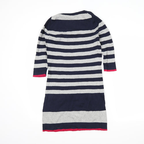Autograph Womens Blue Striped  Pullover Jumper Size 8
