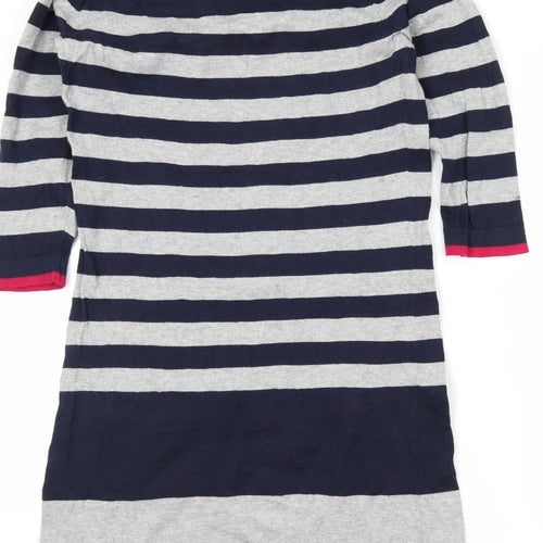 Autograph Womens Blue Striped  Pullover Jumper Size 8
