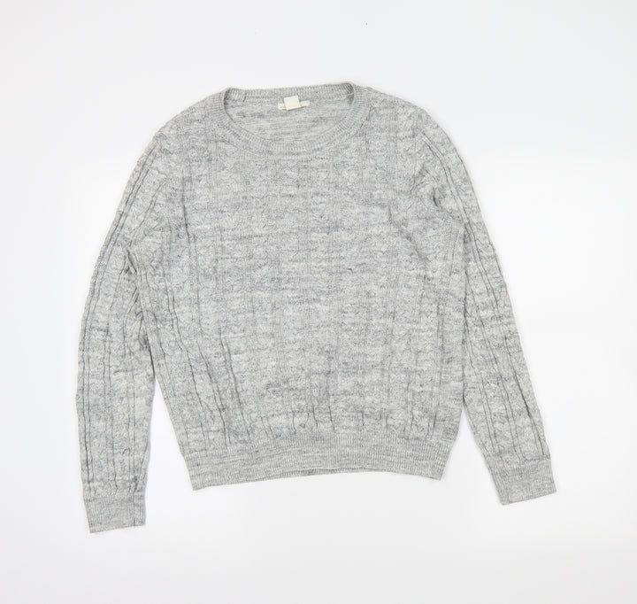 H&M Mens Grey Pullover Jumper Size L
