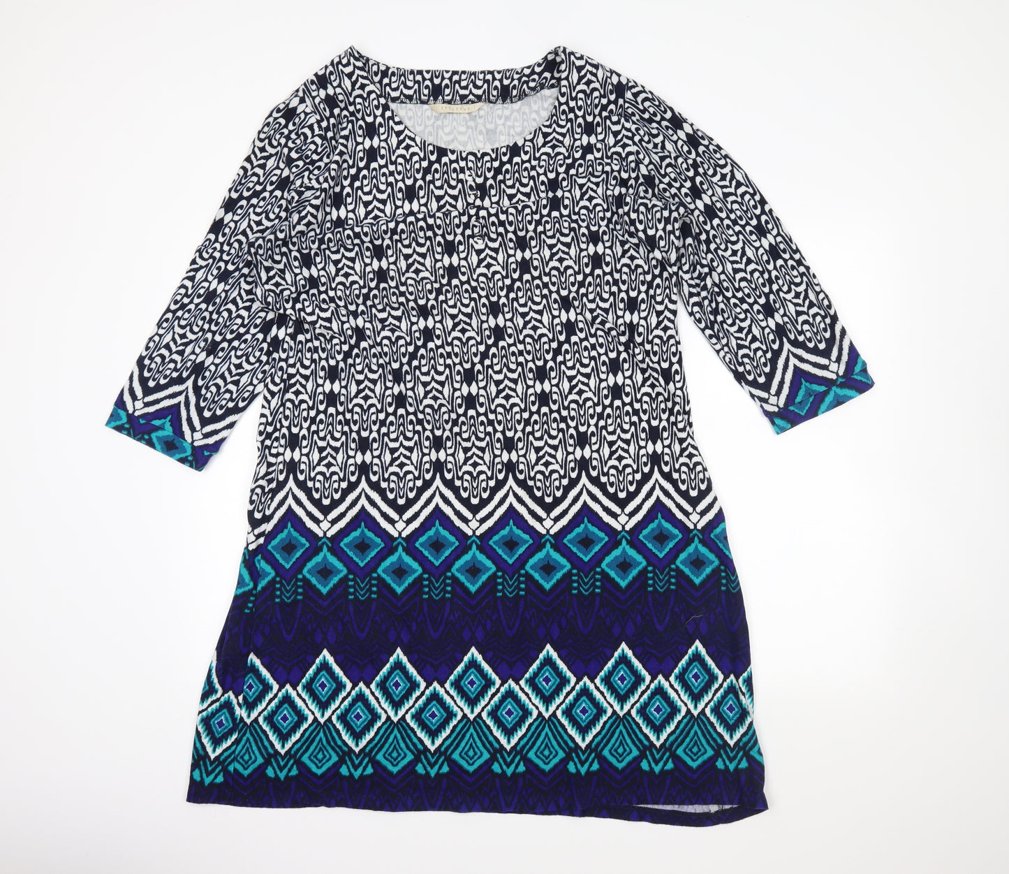 Epilogue Womens Blue Batik  Jumper Dress  Size 20