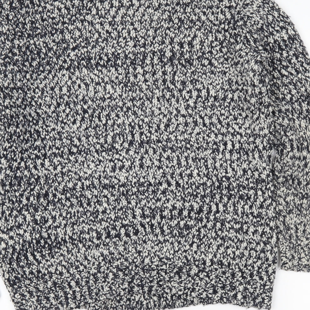 Atmosphere Womens Grey Herringbone  Wrap Jumper Size 10