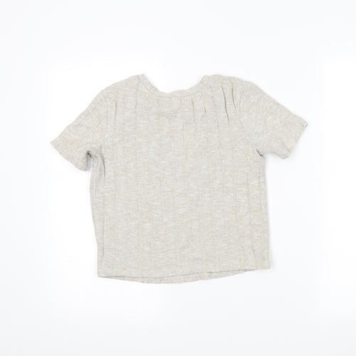 Zara Womens Beige   Cropped Polo Size S
