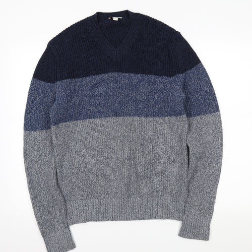 Gap Mens Blue Striped  Pullover Jumper Size M