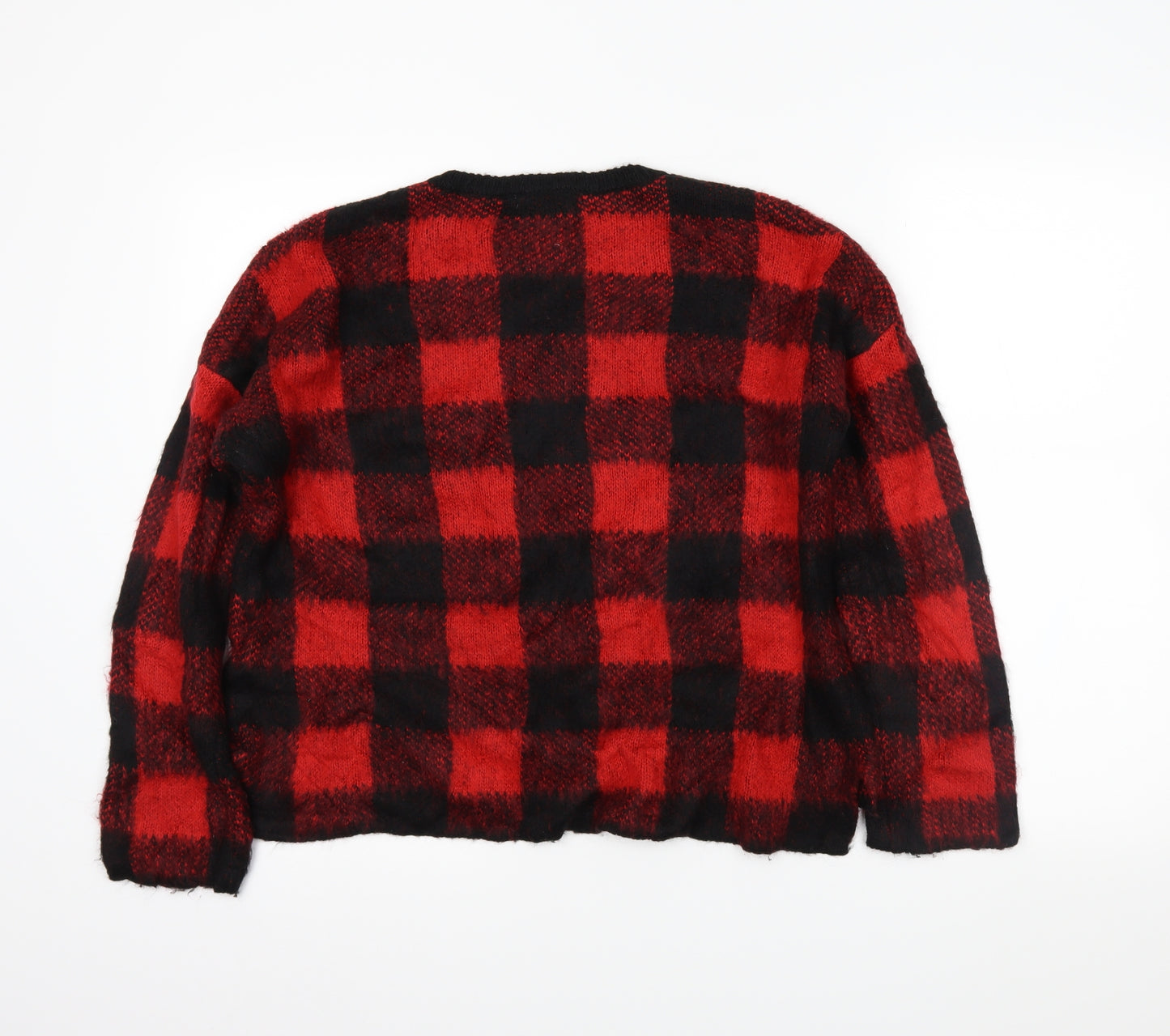 Primark Womens Red Plaid  Pullover Jumper Size XS