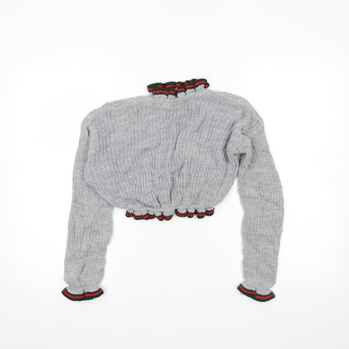 Prague Womens Grey   Pullover Jumper Size S  - cropped