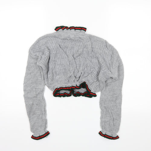 Prague Womens Grey   Pullover Jumper Size S  - cropped