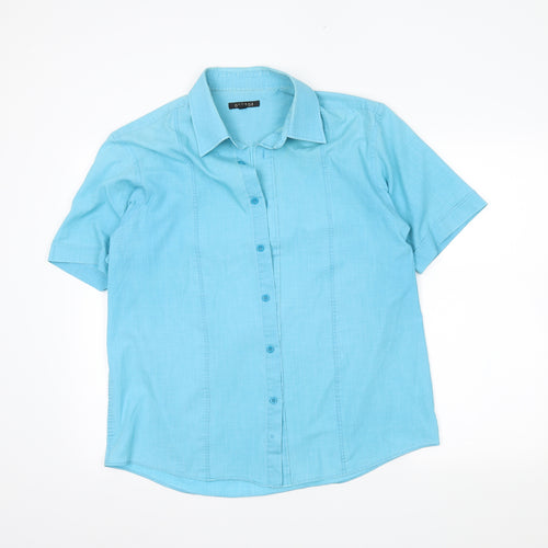George Womens Blue   Basic Button-Up Size L