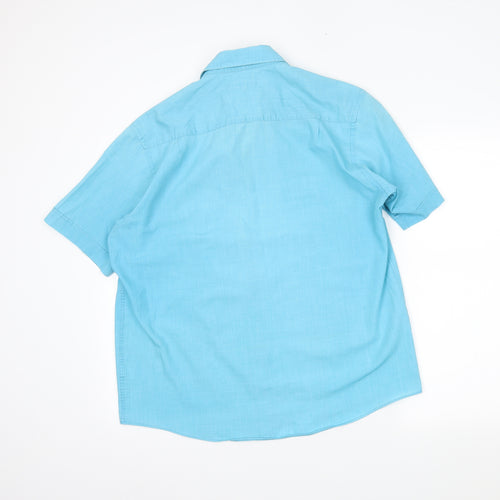 George Womens Blue   Basic Button-Up Size L