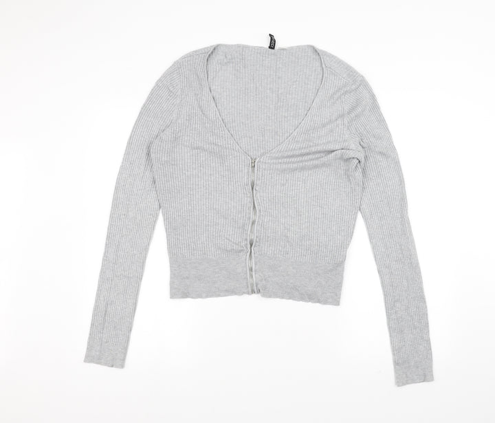 H&M Womens Grey Jacket Coatigan Size L
