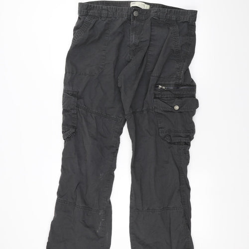 F&F Mens Black   Cargo Trousers Size 36 L30 in