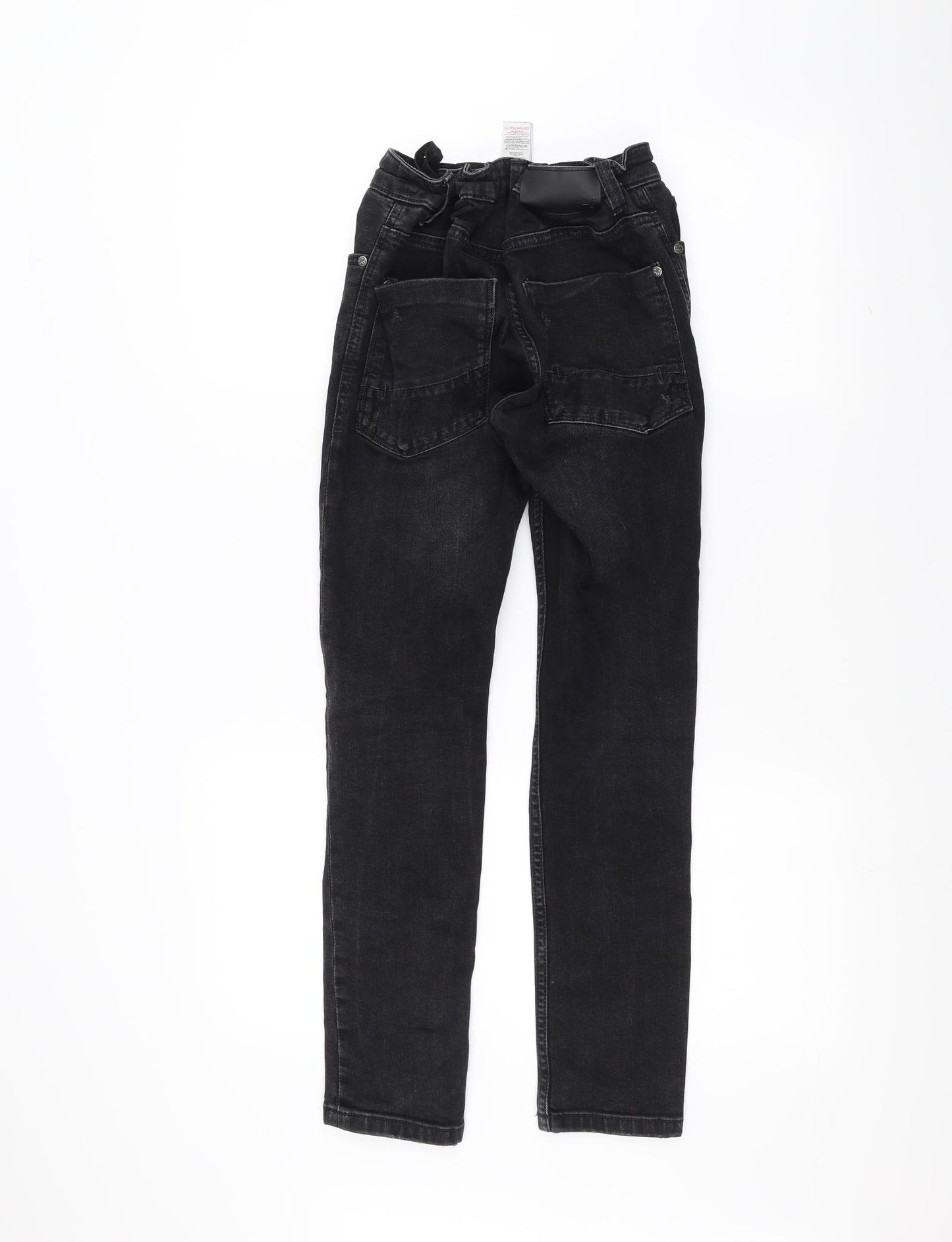 NEXT Boys Black   Straight Jeans Size 11 Years - ripped details