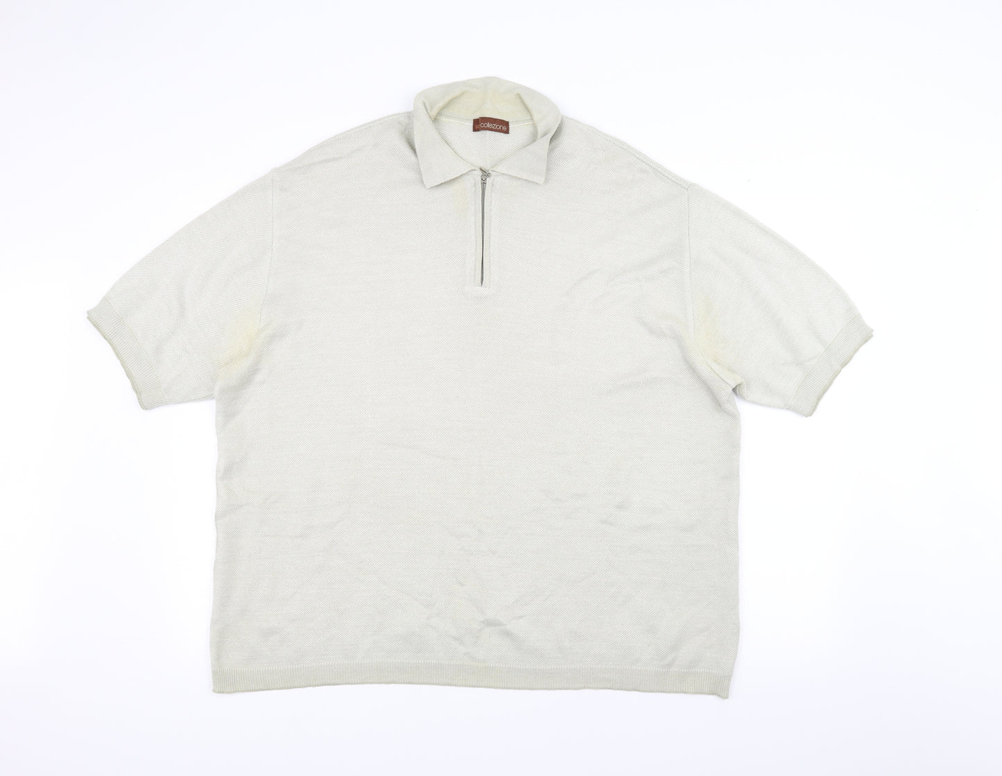 Marks and Spencer Womens White  Knit Basic Polo Size 2XL