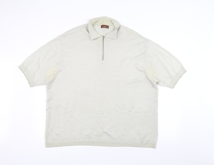 Marks and Spencer Womens White  Knit Basic Polo Size 2XL
