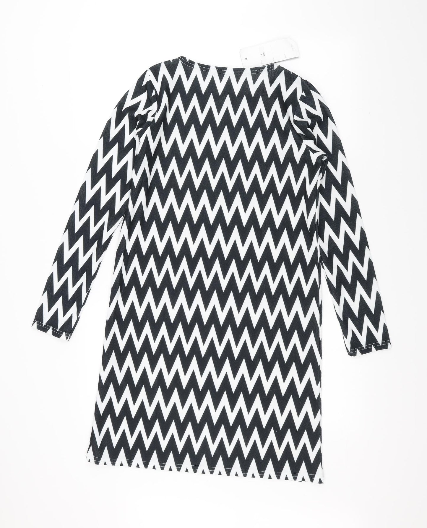 Malabay Womens Black Striped  Pullover Jumper Size 8