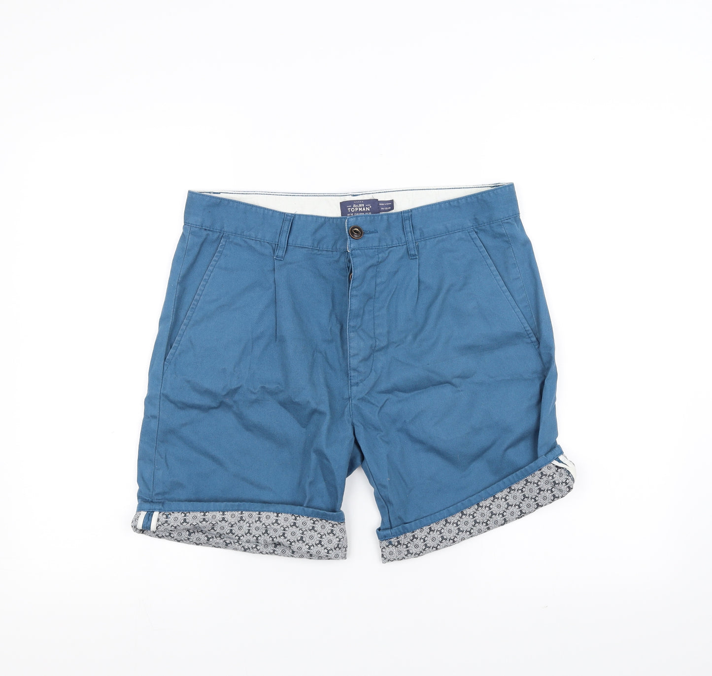 Topman Mens Blue   Chino Shorts Size 32