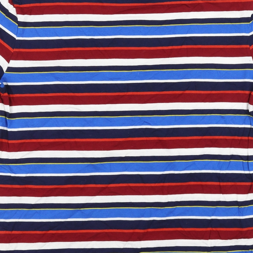 Marks and Spencer Mens Red Striped   T-Shirt Size M