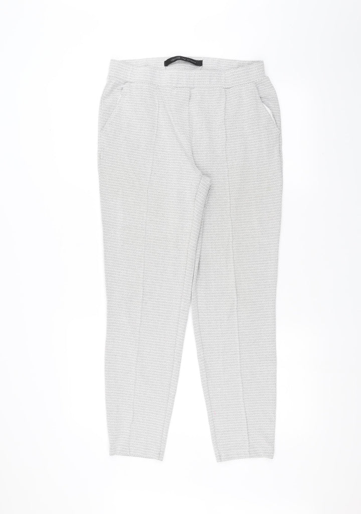 NEXT Womens White   Trousers  Size 8 L25 in
