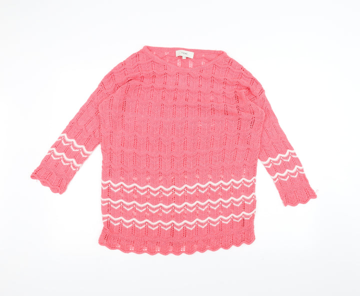 NEXT Womens Pink  Knit Pullover Jumper Size 10