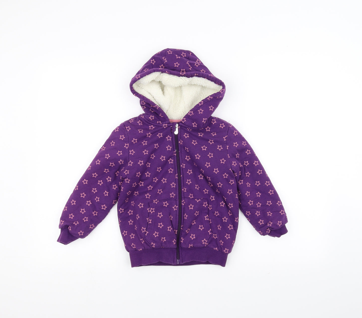 Lupilu Girls Purple   Parka Coat Size 5-6 Years