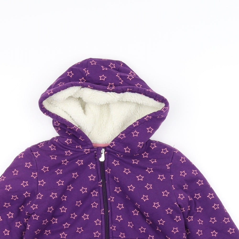 Lupilu Girls Purple   Parka Coat Size 5-6 Years